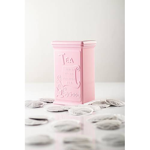 Akrilik Soft Pembe �eker Kahve �ay Kavanozu 500 Ml (Vakum Kapak )