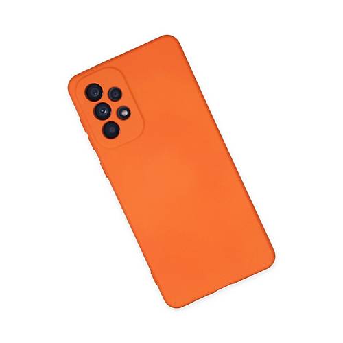 Galaxy A23 4G K�l�f Nano i�i Kadife Silikon - Turuncu
