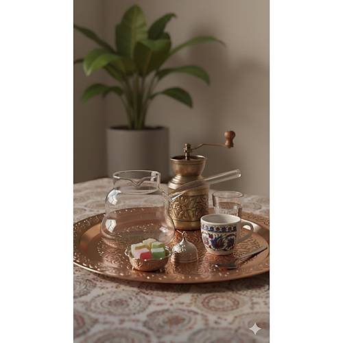 Is�ya Dayan�kl� Cam Cezve 400 ml-ASM0540