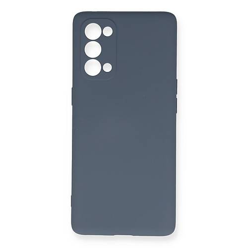 Reno 5 Pro K�l�f Nano i�i Kadife Silikon - Gri