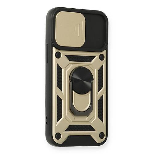 iPhone 11 K�l�f Pars Lens Y�z�kl� Silikon - Gold