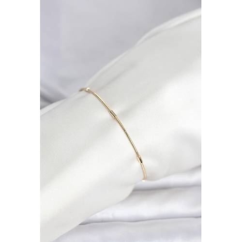 CM 14K Gold Renk Barl� Y�lan Zincir Model Kad�n Bileklik