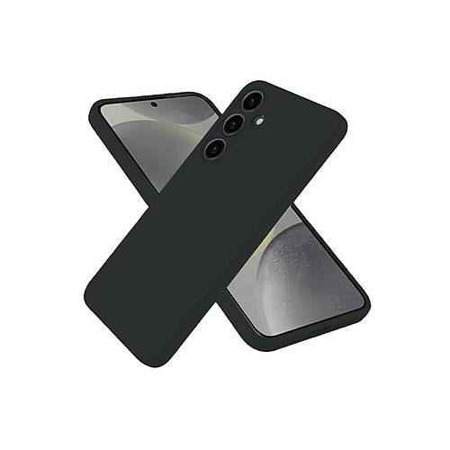 Galaxy S25 K�l�f Nano i�i Kadife Silikon - Siyah