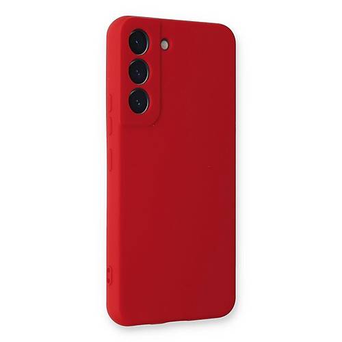 Galaxy S23 Plus K�l�f Nano i�i Kadife Silikon - K�rm�z�