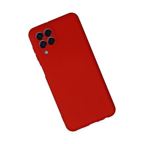 Galaxy M33 K�l�f Nano i�i Kadife Silikon - K�rm�z�