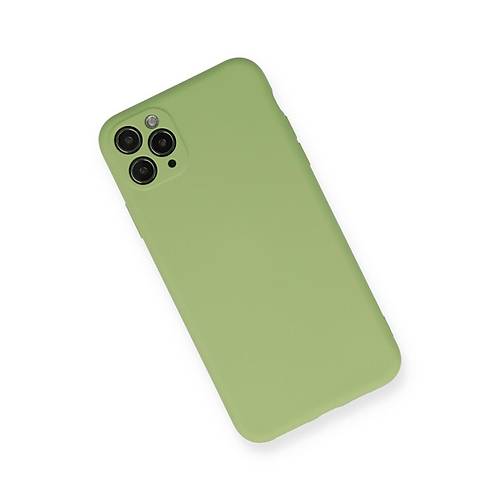 iPhone 11 Pro Max K�l�f Nano i�i Kadife Silikon- Ye�il
