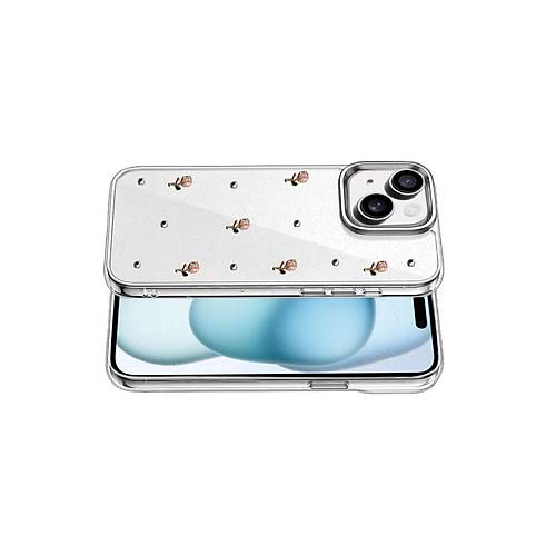 iPhone 15 Plus Fiyonk Desenli Kapak - Desen 6