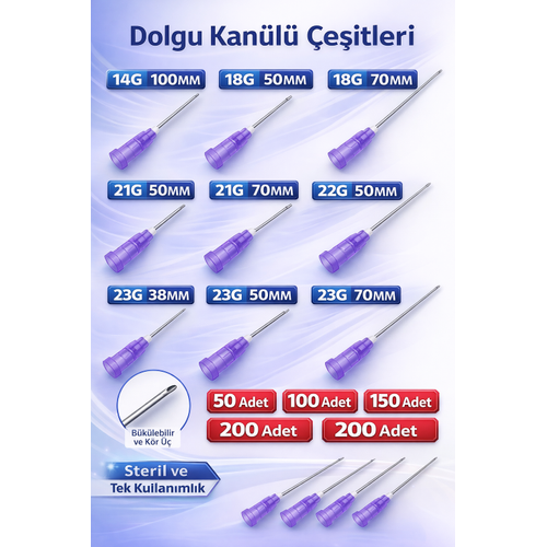30G X 25MM Dolgu Kan�l� Steril U�