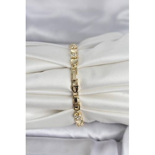 Pirin� Gold Renk Kalpli Model Kad�n Bileklik