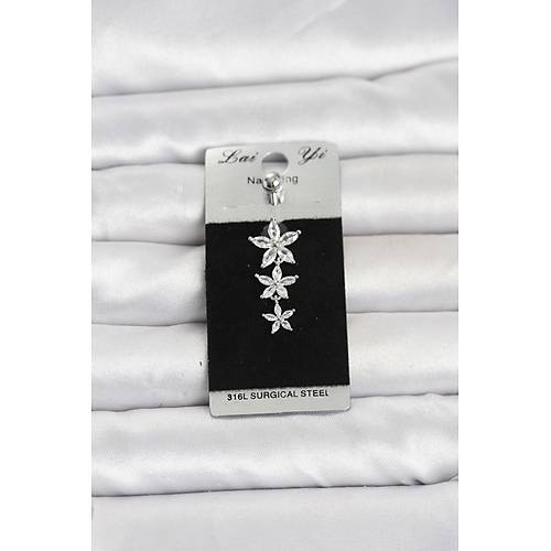 316L Cerrahi �elik Sallant�l� S�ral� Lotus Model G�bek Piercing