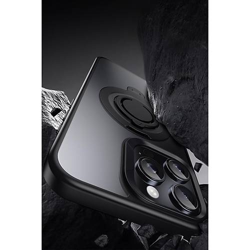 iPhone 16 Pro Max Avatar 360 D�nen Magsafe Kapak - Siyah