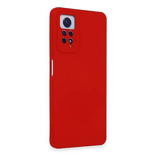 Redmi Note 12 Pro 4G K�l�f Nano i�i Kadife Silikon - K�rm�z�