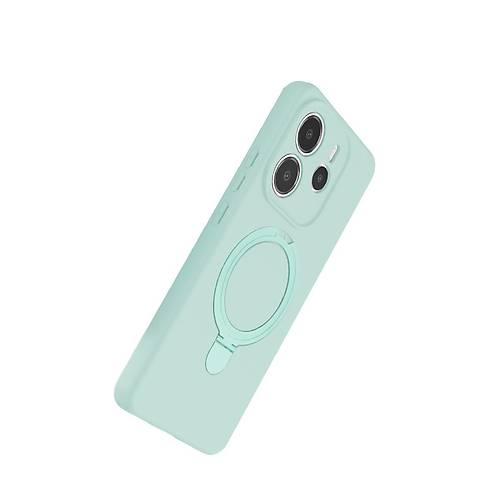 Redmi Note 14 4G Regal Magsafe Standl� Kapak - Su Ye�ili