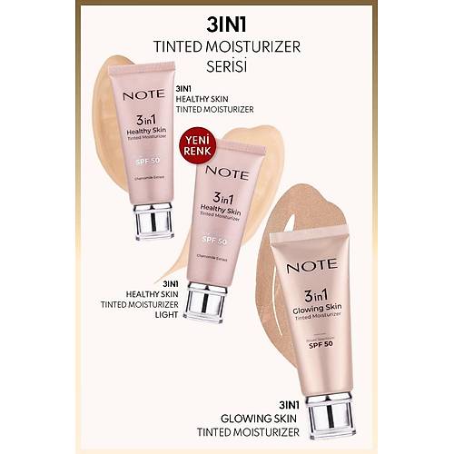 3 in 1 Healthy Skin Tinted Moisturizer 50 SPF Renk Ton E�itleyici Ayd�nlat�c� Krem