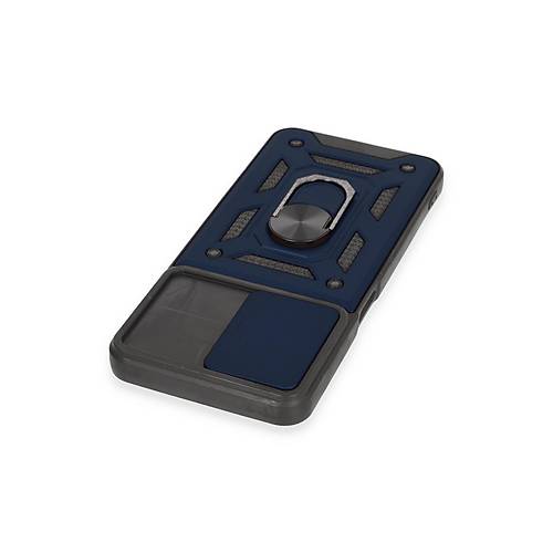 Realme C35 K�l�f Pars Lens Y�z�kl� Silikon - Lacivert