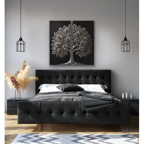 2li Eskitme Krom A�a� Kanvas Tablo 60x120cm x2