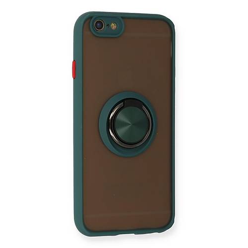 iPhone 6 K�l�f Montreal Y�z�kl� Silikon Kapak - Ye�il