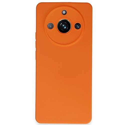 Realme 11 Pro K�l�f Nano i�i Kadife Silikon - Turuncu