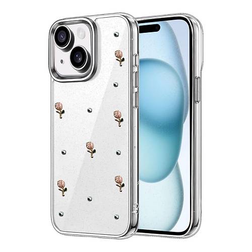 iPhone 15 Plus Fiyonk Desenli Kapak - Desen 6