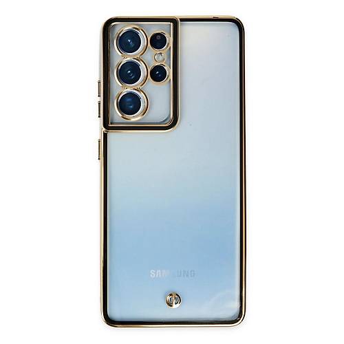 Galaxy S21 Ultra K�l�f Liva Lens Silikon - Siyah