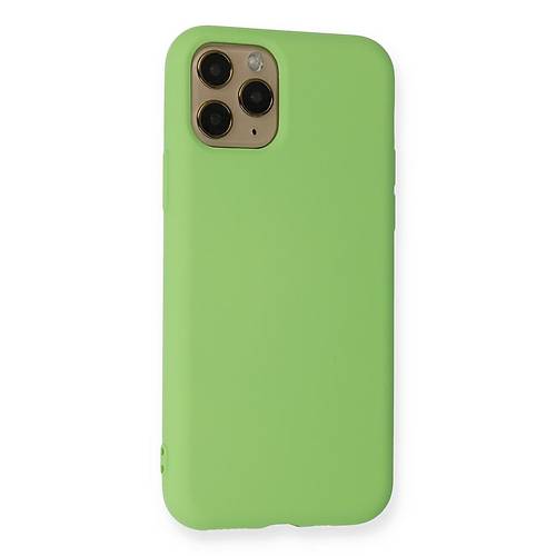 iPhone 11 Pro K�l�f Nano i�i Kadife Silikon - Ye�il