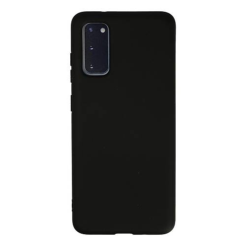 Galaxy S20 K�l�f Nano i�i Kadife Silikon - Siyah