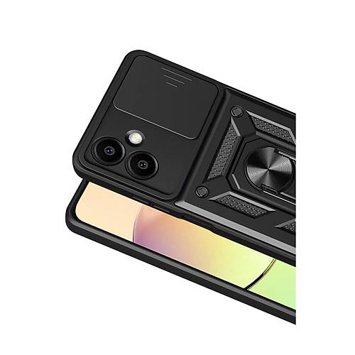 Galaxy A07 4G Pars Lens Y�z�kl� Silikon - Siyah