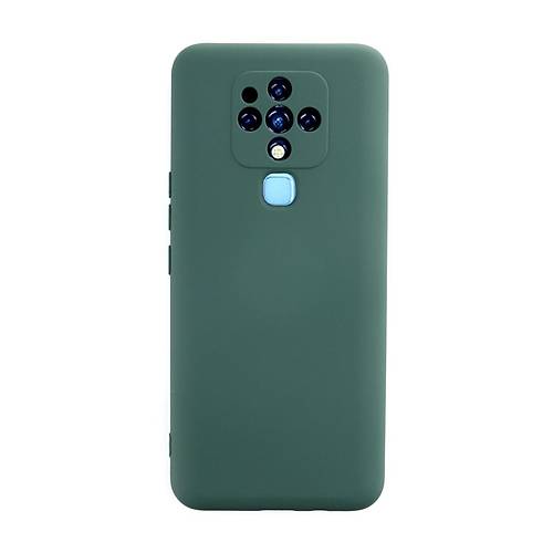 Camon 16 K�l�f Nano i�i Kadife Silikon - Koyu Ye�il