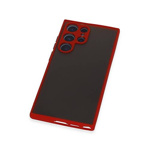 Galaxy S22 Ultra K�l�f Montreal Silikon Kapak - K�rm�z�