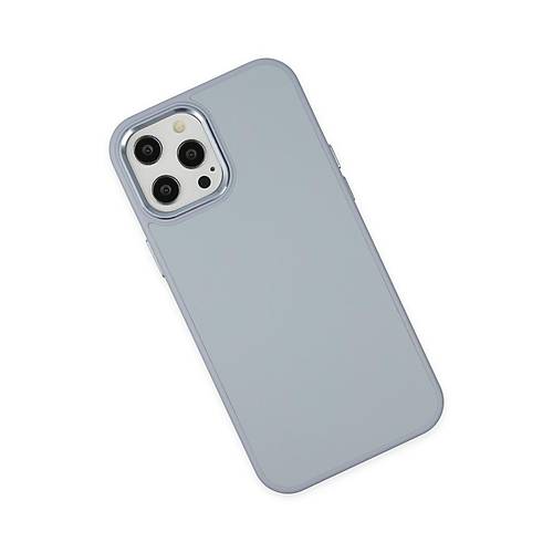 iPhone 12 Pro Max K�l�f Asya Deri Silikon - Sierra Blue