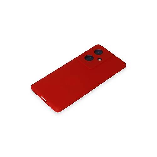 V29 Lite K�l�f Nano i�i Kadife Silikon - K�rm�z�
