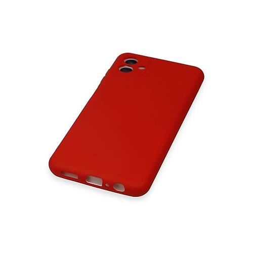 Galaxy A04 K�l�f Nano i�i Kadife Silikon - K�rm�z�