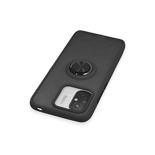 Redmi 12C K�l�f Montreal Y�z�kl� Silikon Kapak - Siyah