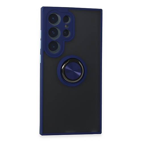 Galaxy S24 Ultra K�l�f Montreal Y�z�kl� Silikon Kapak - Lacivert