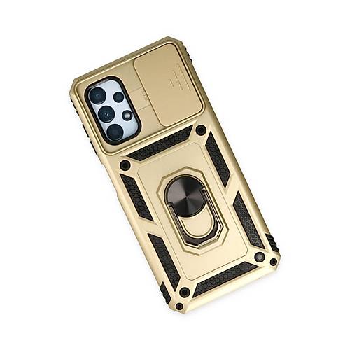Galaxy A13 4G K�l�f Pars Lens Y�z�kl� Silikon - Gold