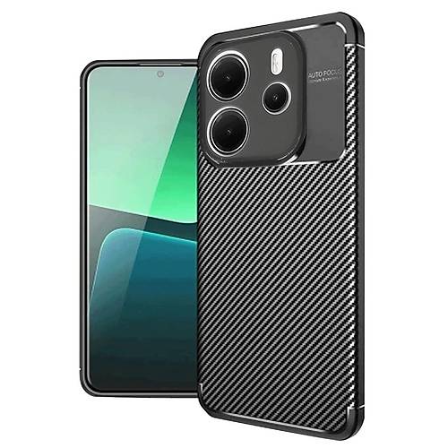 Redmi Note 14 4G K�l�f Auto Focus Karbon Kapak - Siyah