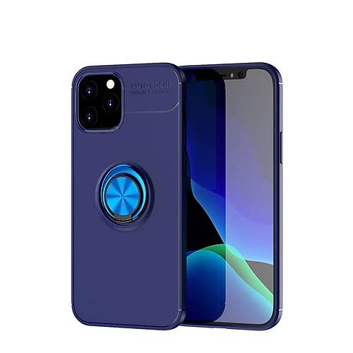 iPhone 12 K�l�f Range Y�z�kl� Silikon - Mavi
