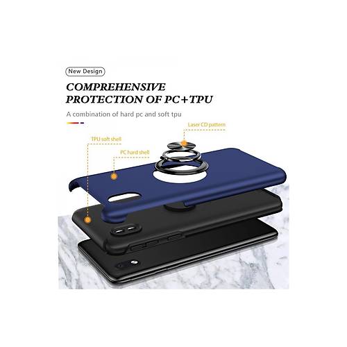 Galaxy A01 Core K�l�f Elit Y�z�kl� Kapak - Lacivert