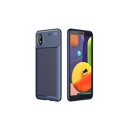 Galaxy A01 Core K�l�f Auto Focus Karbon Kapak - Lacivert