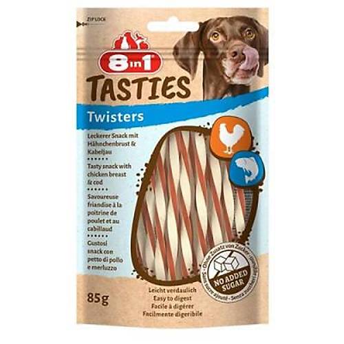 Tasties Twisters Tavuklu ve Bal�kl� Burgu K�pek �d�l� 85 Gr