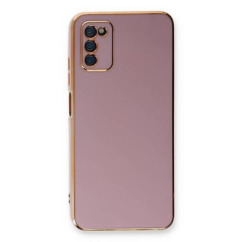 Galaxy A03S K�l�f Volet Silikon - Mor