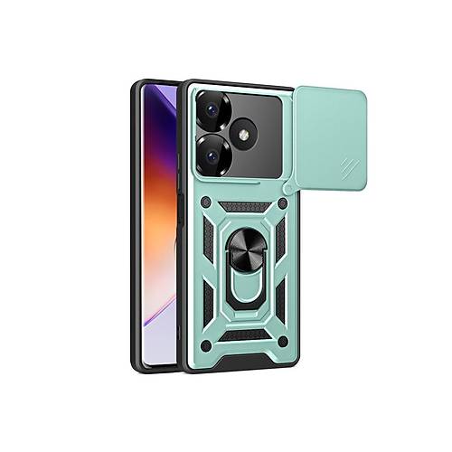 Redmi 13 4G K�l�f Pars Lens Y�z�kl� Silikon - Ye�il