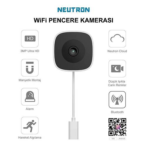 Manyetik Yap��kanl� 3MP Kablosuz Pencere Kameras�
