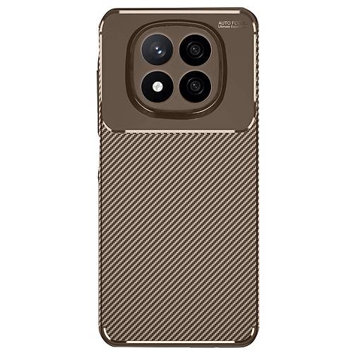 Redmi Note 14 Pro 4G K�l�f Auto Focus Karbon Kapak - Kahverengi