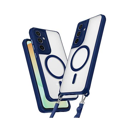 Galaxy S24 FE K�l�f Enka Magsafe Silikon K�l�f - Lacivert