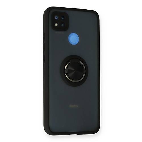 Redmi 9C K�l�f Montreal Y�z�kl� Silikon Kapak - Siyah