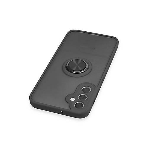 Galaxy A24 4G K�l�f Montreal Y�z�kl� Silikon Kapak - Siyah
