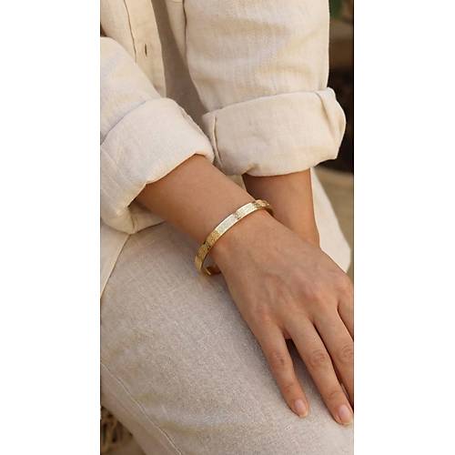 316L �elik Gold Renk Ayetel K�rsi Yaz�l� Bileklik