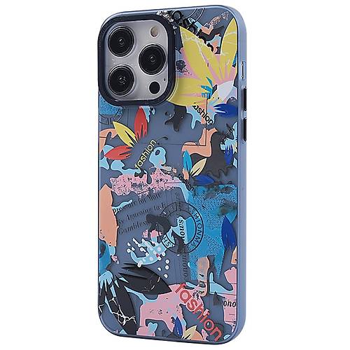 iPhone 13 Pro K�l�f Prada Desenli Kapak - Prada Pembe - 1