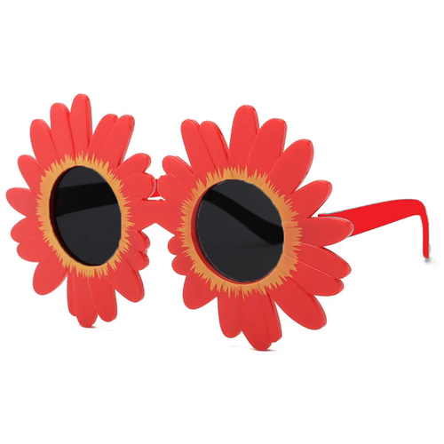 K�rm�z� Renk Papatya �ekilli Parti G�zl��� 18x10 cm